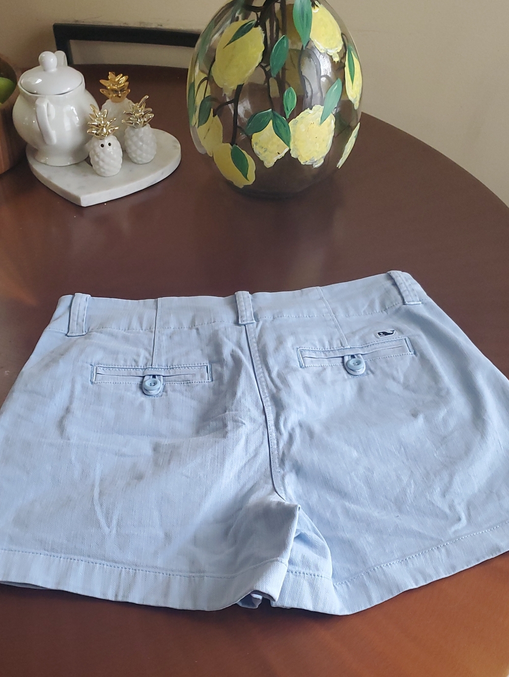 Vineyard Vines Women's Light Blue Chino Bermuda Shorts